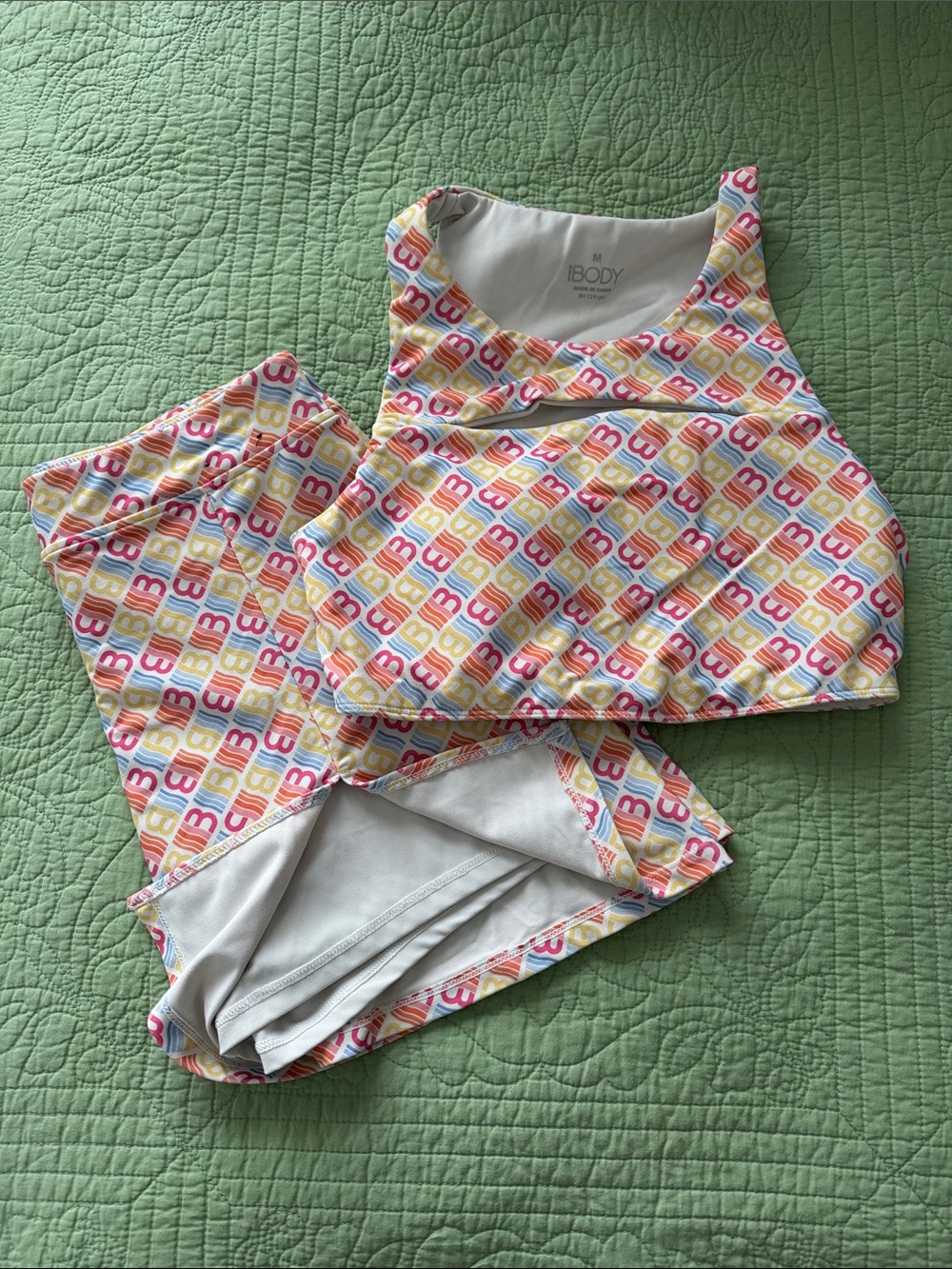 Body Active Multicolor Logo-Print Sports Set - Pink, Yellow, Blue